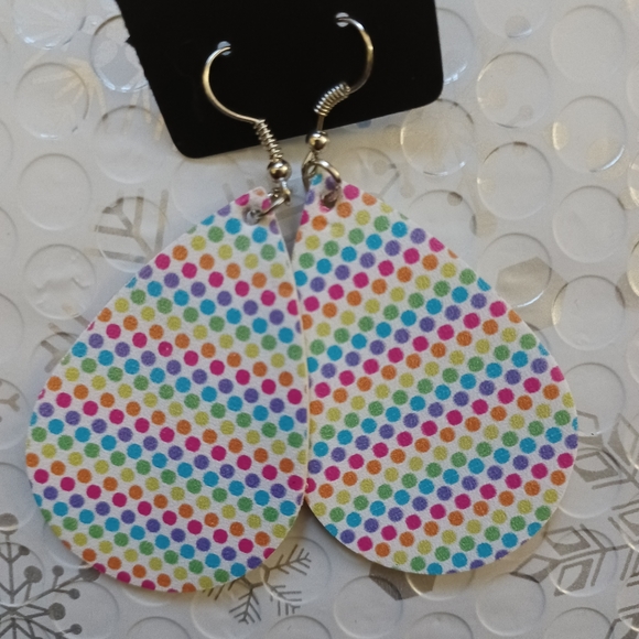 Jewelry - Rainbow polka dot earrings
